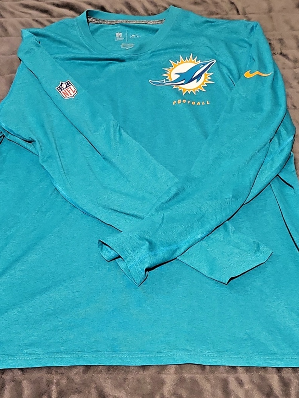 Nike Miami Dolphins NFL Dri-FIT Long Sleeve Shirt Men’s 2XL